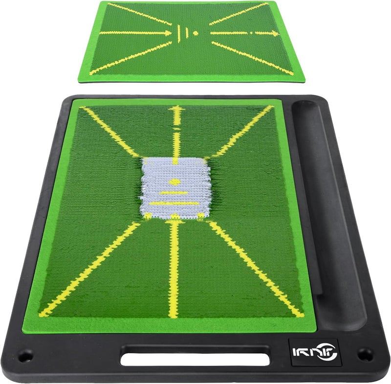 JIUYIBC Golf Mat Pro Premium Swing Training Mat for Analyzing Swing Path and Ball Impact, Replaceable Golf Practice Mats for Indoor Outdoor Hitting Training, Gifts for Men - Image 1